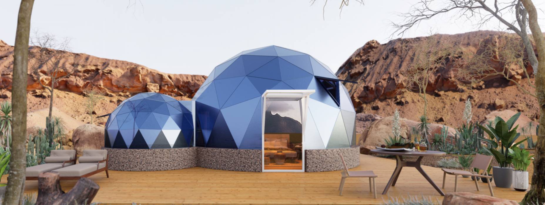 武川县球形智能光伏玻璃星空房